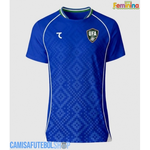 Camisa de time de futebol Uzbequistão Replicas 1º Equipamento Feminina Mundo 2026 Manga Curta